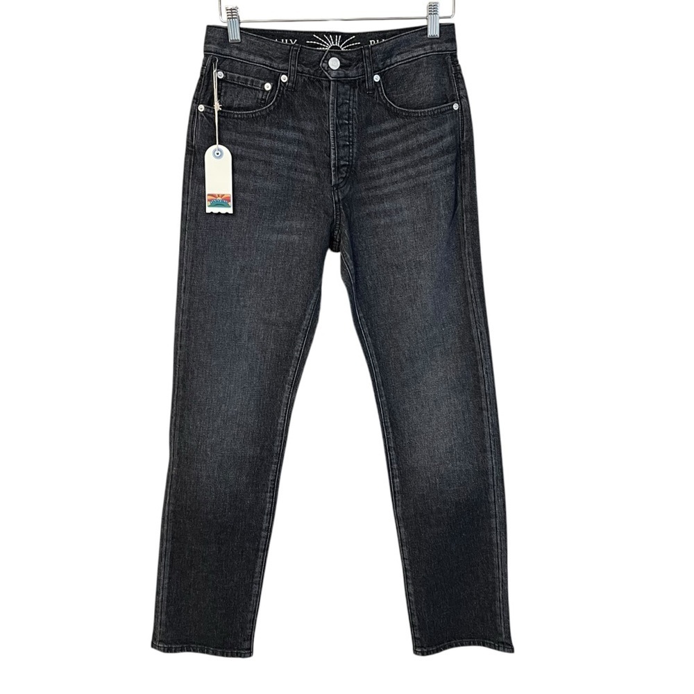 Daily Blue Boost Straight Leg Jeans Onyx Wash 26 NWT Minimalist Contemporary